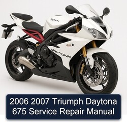 2006 2007 Triumph Daytona 675 Manual de servicio y reparación 