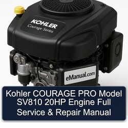 Kohler Courage Series PRO Model SV810 20HP Engine Service Repair Workshop Manual PDF
