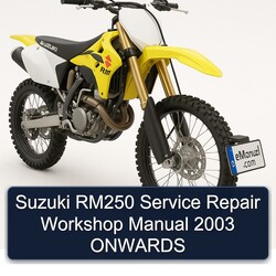 2003 Suzuki RM Series RM250 Onwards Service Repair Workshop Manual PDF