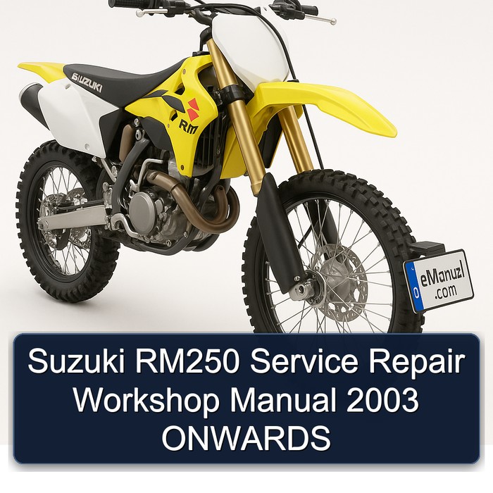 2003 Suzuki RM Series RM250 Onwards Service Repair Workshop Manual PDF
