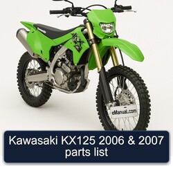 2006-2007 Kawasaki KX Series KX125 Parts Catalog PDF