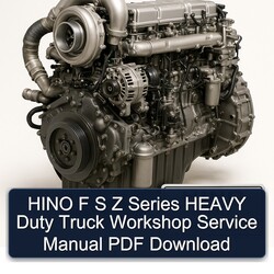 Hino E13C F S Z Series Heavy Duty Truck Service Repair Workshop Manual PDF