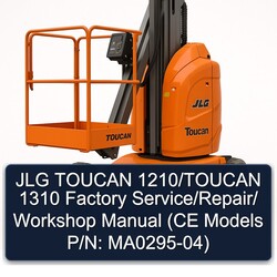 JLG Toucan 1210/toucan 1310 / (ce Models P/n: Ma0295-04) Service Repair Workshop Manual PDF