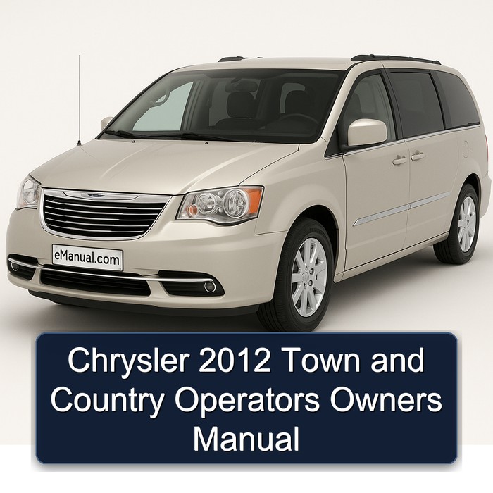 2012 Chrysler Town And Country Operators Owners Owner's Manual PDF