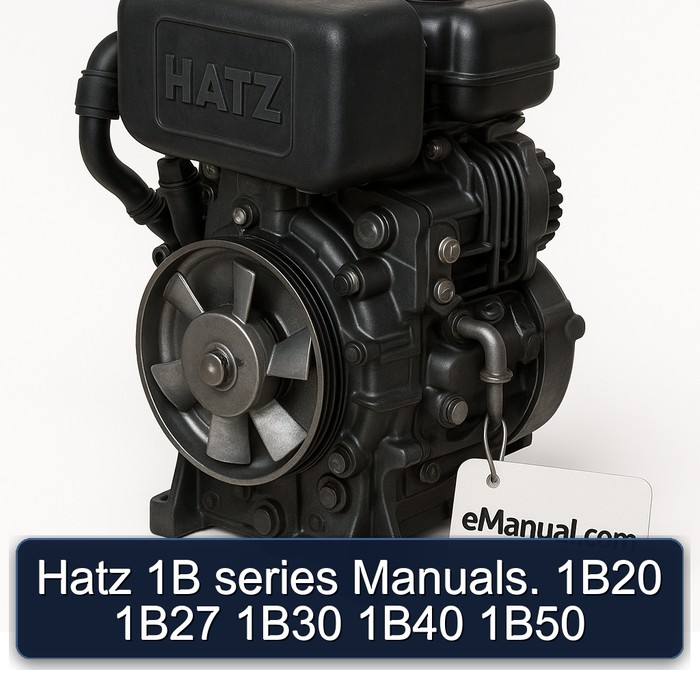 Hatz 1B Series . 1b20 1b27 1b30 1b40 1b50 Service Repair Workshop Manual PDF