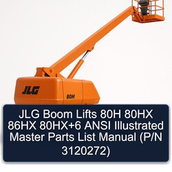 JLG Boom Lifts 80H 80HX 86HX 6 Ansi Illustrated Master (p/n 3120272) Parts Catalog PDF