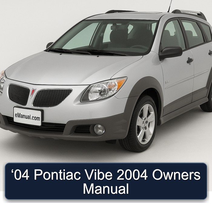 2004 Pontiac Vibe ‘04 Owners Owner's Manual PDF