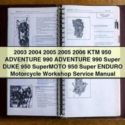 KTM 950 Adventure 990 Super Duke Motorcycle Service Repair Workshop Manual PDF