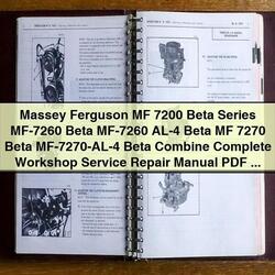 Massey Ferguson MF 7200 Beta Series Combine Service Repair Workshop Manual PDF