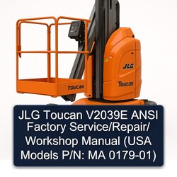 JLG Toucan V2039E Ansi / (usa Models P/n: MA 0179-01) Service Repair Workshop Manual PDF