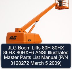 2009 JLG Boom Lifts 80H 80HX 86HX 6 Ansi Illustrated Master (p/n 3120272 March 5 ) Parts Catalog PDF