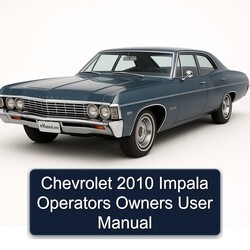 2010 Chevrolet Impala Operators Owners User Service Repair Workshop Manual PDF