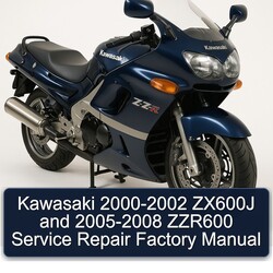 2000-2008 Kawasaki ZZ R Series ZX600J - ZZR600 Service Repair Workshop Manual PDF