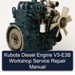 Kubota Diesel Engine V3-E3B Workshop Manual de servicio y reparación 