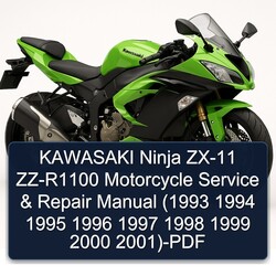 1993-2001 Kawasaki Ninja ZX-11 ZZ-R1100 Motorcycle Service Repair Workshop Manual PDF