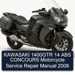 2008 Kawasaki Concours Models 1400GTR 14 ABS Motorcycle Service Repair Workshop Manual PDF