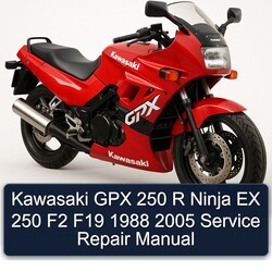1988-2005 Kawasaki Ninja GPX 250 R EX F2 F19 Service Repair Workshop Manual PDF