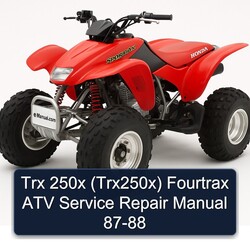 1987-1988 Trx 250X (TRX250X) Fourtrax ATV Trx250x Service Repair Workshop Manual PDF