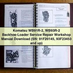 Komatsu WB91R-2 WB93R-2 Backhoe-loader (sn: 91f20145 93f23453 Up) Service Repair Workshop Manual PDF