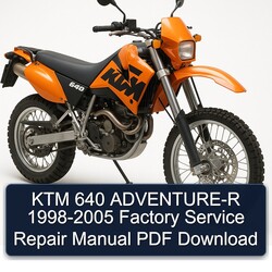 1998-2005 KTM 640 Adventure-r Service Repair Workshop Manual PDF