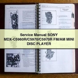 Sony Mdx-c5960r/c5970/c5970r Fm/am Mini Disc Player Service Repair Workshop Manual PDF