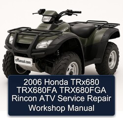 2006 Honda TRx680 TRX680FA TRX680FGA Rincon ATV Service Repair Workshop Manual PDF