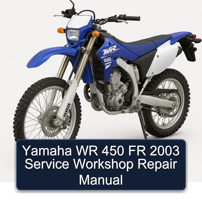 2003 Yamaha WR Models 450 FR Service Repair Workshop Manual PDF
