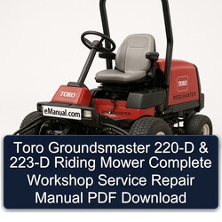 Toro Groundsmaster 220-D 223-D Riding Mower Service Repair Workshop Manual PDF