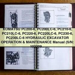 Komatsu Pc200-6/pc200lc-6/pc210-6/pc210lc-6/pc220-6/pc220lc-6/pc230-6/pc230lc-6 Hydraulic Excavator Operation Service Repair Workshop Manual PDF