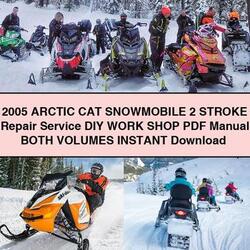 2005 Arctic CAT Snowmobile 2 STROKE Repair Service DIY WORK Shop Manual BOTH VOLUMES 