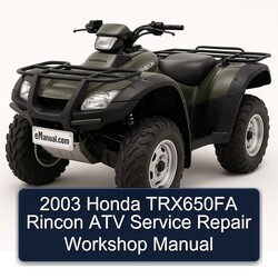 2003 Honda TRX650FA Rincon ATV Service Repair Workshop Manual PDF