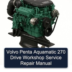 Volvo Penta Aquamatic 270 Drive Service Repair Workshop Manual PDF