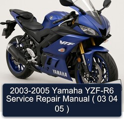 2003-2005 Yamaha YZF Models YZF-R6 ( 03 04 05 ) Service Repair Workshop Manual PDF
