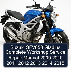 2009-2015 Suzuki SFV650 Gladius Service Repair Workshop Manual PDF