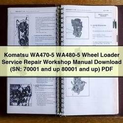 Komatsu WA470-5 WA480-5 Wheel Loader (sn: 70001 Up 80001 Up) SN: Service Repair Workshop Manual PDF