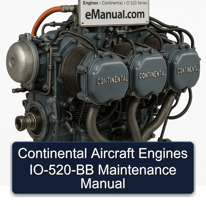 Continental O 520 Series Aircraft Engines Io-520-bb Service Repair Workshop Manual PDF