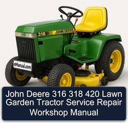John Deere 316 318 420 Lawn Garden Tractor Service Repair Workshop Manual PDF