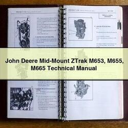 John Deere MID-MOUNT Ztrak M653 M655 M665 Service Repair Workshop Manual PDF