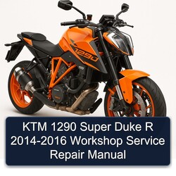 2014-2016 KTM 1290 Super Duke R Service Repair Workshop Manual PDF