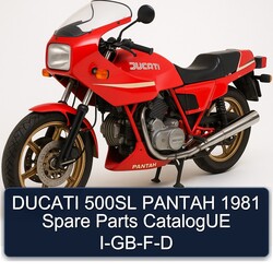 1981 Ducati Pantah 500SL Spare I-gb-f-d Parts Catalog PDF