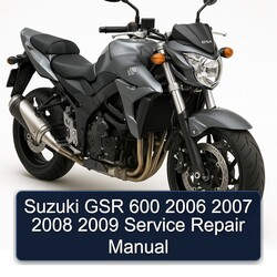 2006-2009 Suzuki GSR Models 600 Service Repair Workshop Manual PDF