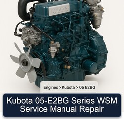 Kubota 05-E2BG Series WSM Service Repair Workshop Manual PDF