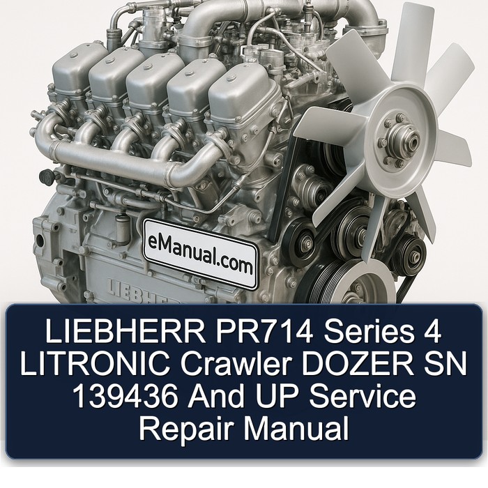 Liebherr Series Manuals PR714 4 Litronic Crawler Dozer SN 139436 UP Service Repair Workshop Manual PDF