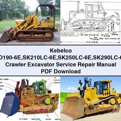 Kebelco Sk160lc-6e ED190-6E Sk210lc-6e Sk250lc-6e Sk290lc-6e Sk330lc-6e Crawler Excavator Service Repair Workshop Manual PDF