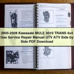 2005-2008 Kawasaki Mule 3010 Trans 4x4 Gas UTV ATV Side Service Repair Workshop Manual PDF