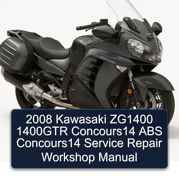 2008 Kawasaki Concours Models ZG1400 1400GTR Concours14 ABS Service Repair Workshop Manual PDF