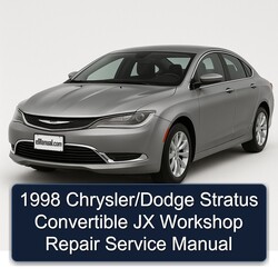 1998 Chrysler Stratus /dodge Convertible JX Service Repair Workshop Manual PDF