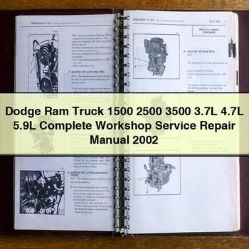 2002 Dodge D Series RAM Truck 1500 2500 3500 3.7l 4.7l 5.9l Service Repair Workshop Manual PDF