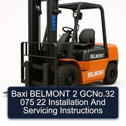 Baxi Belmont 2 Gcno.32 075 22 Installation Servicing Service Repair Workshop Manual PDF