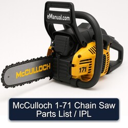 Mcculloch 1-71 Chain Saw / IPL Parts Catalog PDF